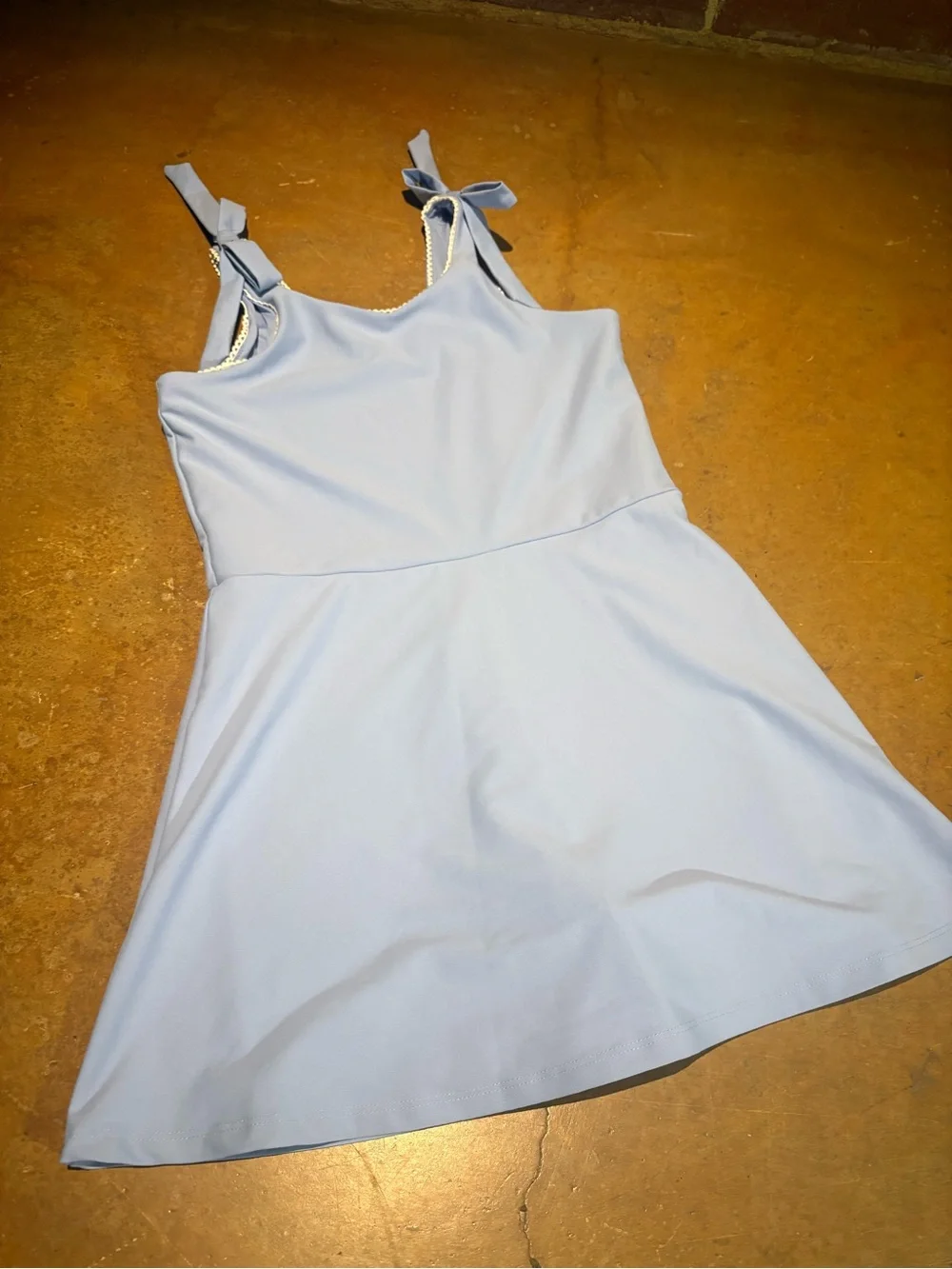 Old Navy Light Blue Girls' Tie-Shoulder Dress